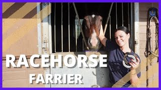 HOW TO SHOE A HORSES HOOF- CHANGING SHOES - I find out what a farrier does- Retraining a Racehorse