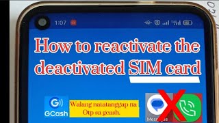 how to reactivate the deactivated sim card