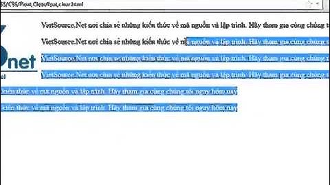 Tự học CSS - Bài 8 : Float, Clear