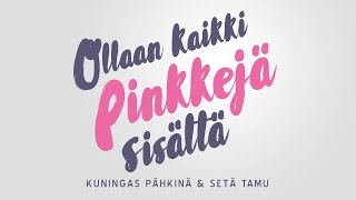 Video thumbnail of "Kuningas Pähkinä & Setä Tamu - Ollaan Kaikki Pinkkejä Sisältä (Lyrikkavideo)"