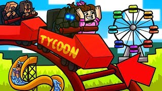 Minecraft: THEME PARK TYCOON!!! (BUILD YOUR OWN AMUSEMENT PARK!)  Modded MiniGame