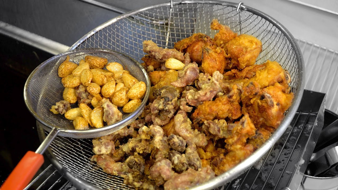 Original fried garlic chicken [Korean street food] YouTube