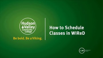 How to Schedule Classes in WIReD