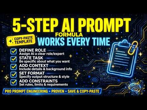 5-Step AI Prompt Formula That Works Every Time (Copy-Paste Template)