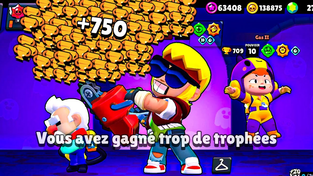 750 TROPHÉES en MOINS de 25 MINUTES 🕞 🔥 (brawl stars buster rang 25) YouTube
