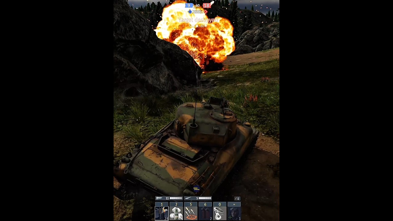 War Thunder !! Tank M4A1 USA 