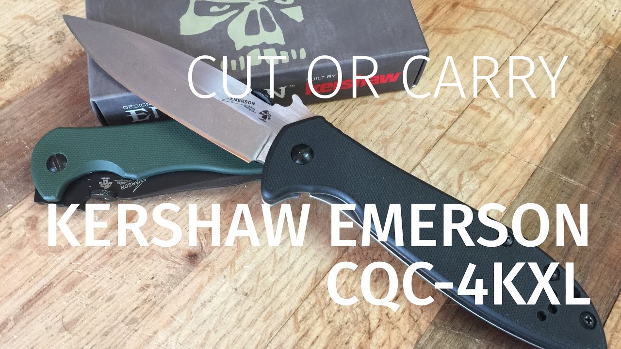 kershaw emerson cqc 4kxl review tacticool on a budget youtube