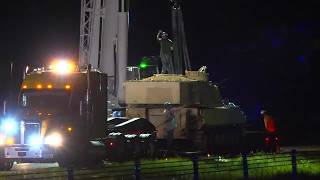 MHP responds to fire on 18-wheeler carrying Army vehicle