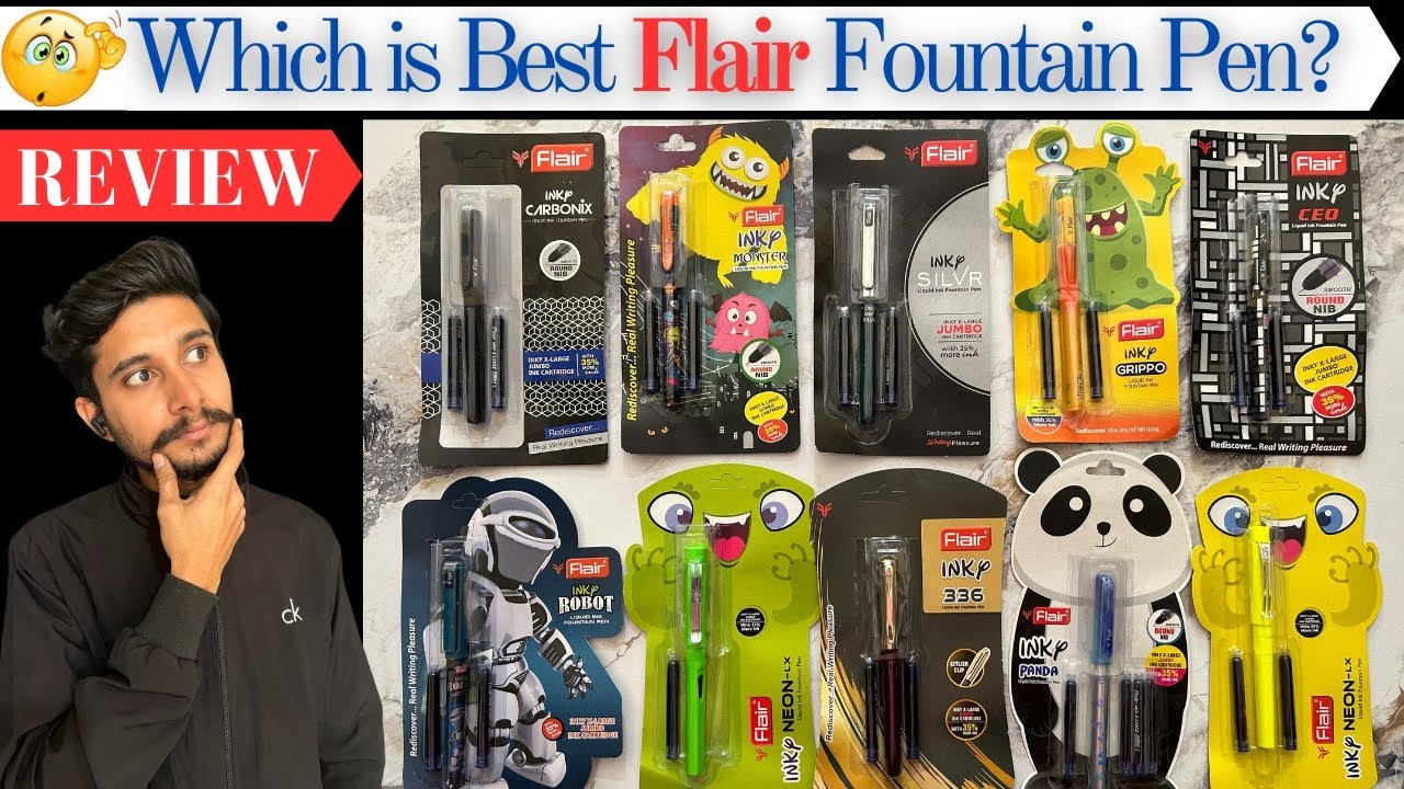 10+ Flair Fountain Pens Review Smudge Test, Waterproof Ink, Build