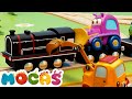 Sing-along with Mocas! The Choo Choo Train song for kids (Down By The Station). Nursery rhymes.