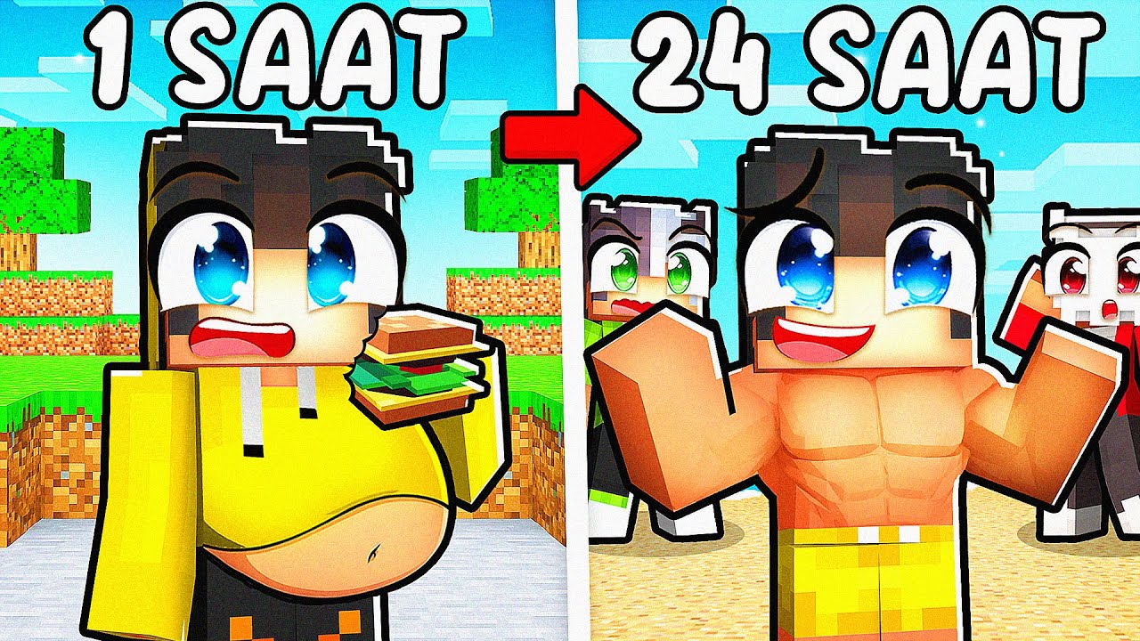 Spora Başlayıp 24 Saatteki Değişimim? 💪 | Minecraft