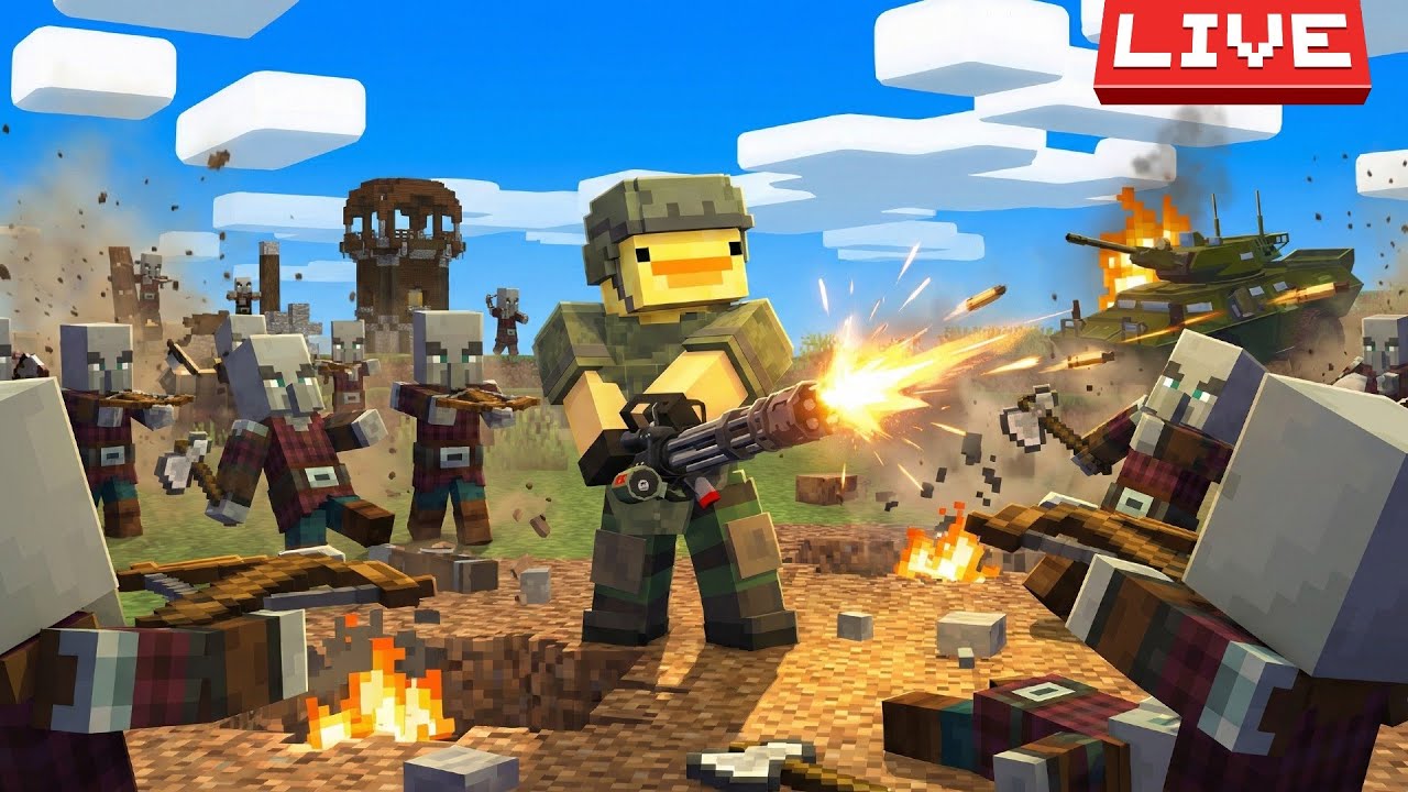 Construim MINIGUNUL în Minecraft | Mod de Arme | [LIVE]