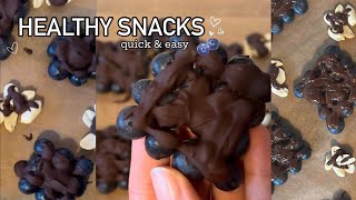Schnelle gesunde Snacks mit Schokolade 🫐✨- healthy snacks blueberries & chocolate!