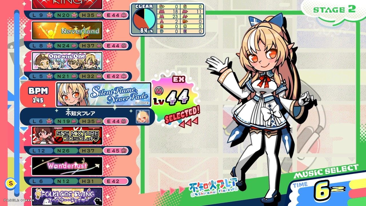 ポップン】Silent Flame,Never Fade(EX)Lv44/(H) Lv35/(N) Lv19/(L