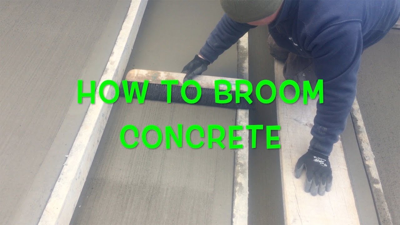 How to get a perfect broom finish on concrete. YouTube