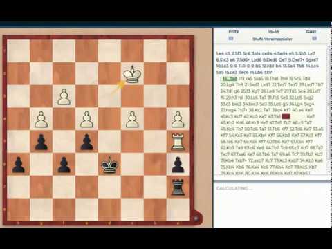 Testspiel mit schwarz gegen die Gratis Fritz- Engine