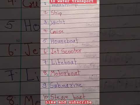 1o water transport