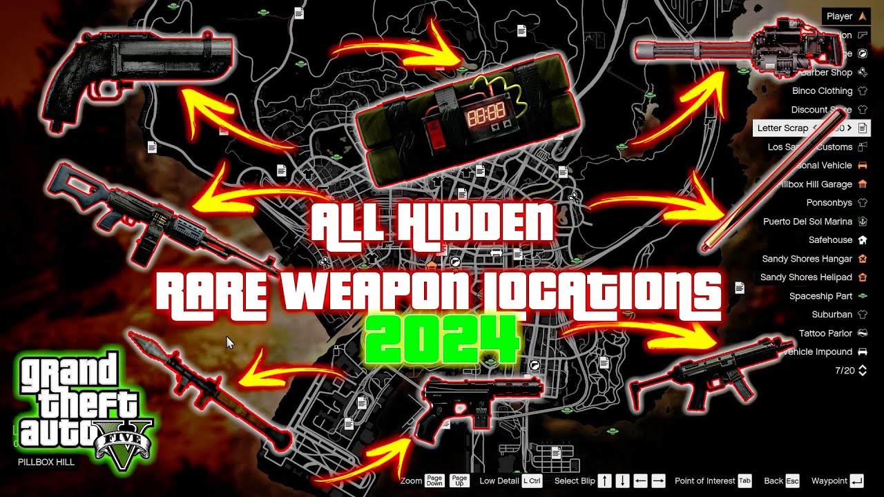 GTA 5 All New Hidden Rare Weapon Locations Story Mode YouTube 