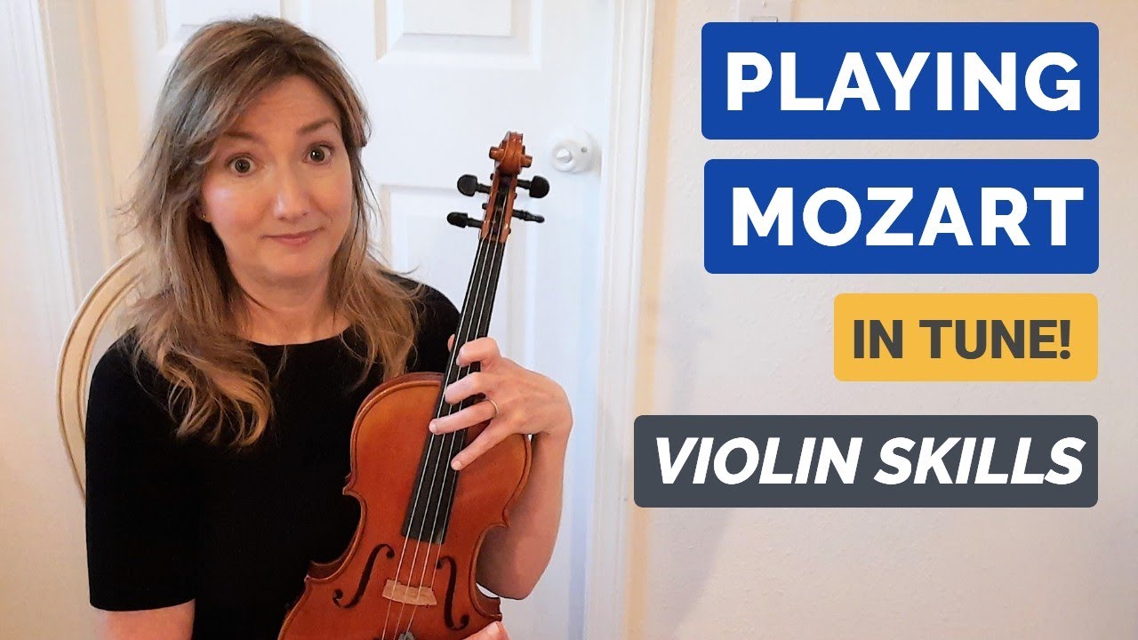 Mozart shop playing violin