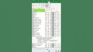 Freeze panes to lock rows and columns - Excel Tips and Tricks