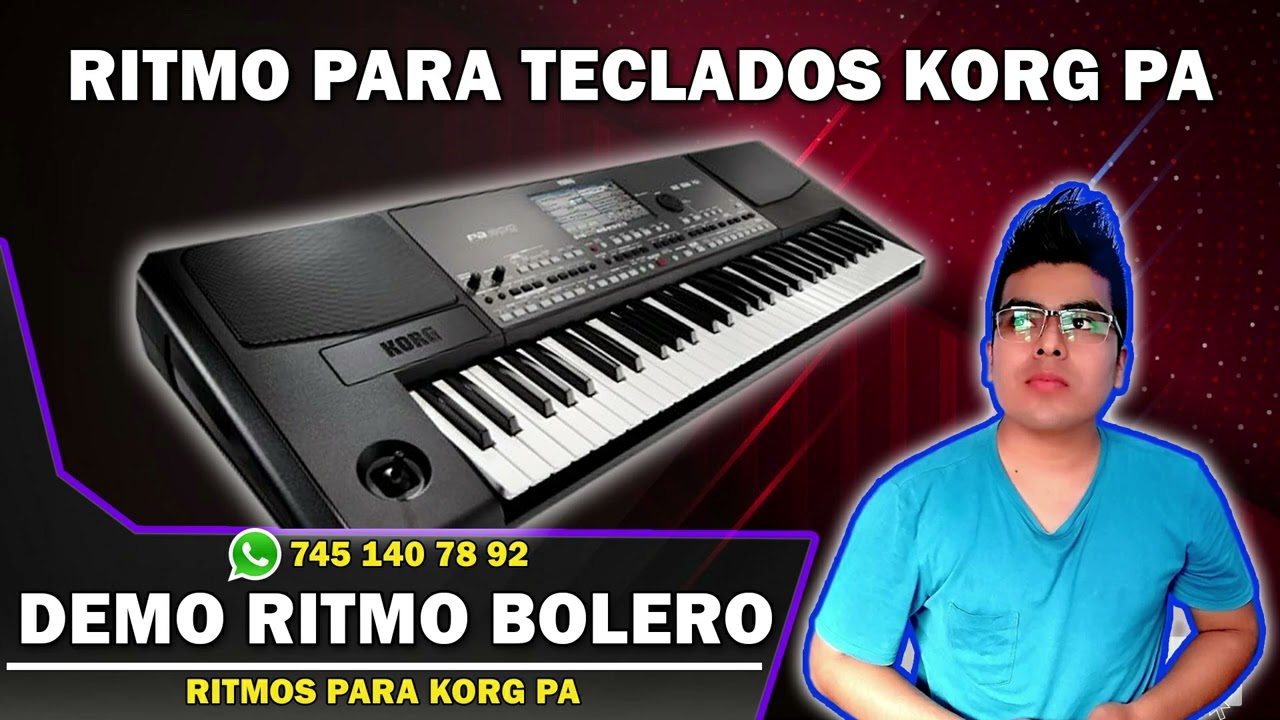 arrastrar disco Cerdo Ritmo de Bolero Para teclados Korg Pa600 - YouTube