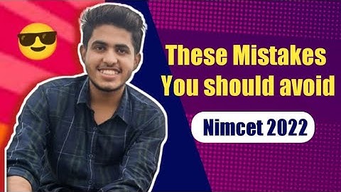 Avoid these mistakes in NIMCET 2022 #NIMCET #NIT #impetus #jma #mnnit
