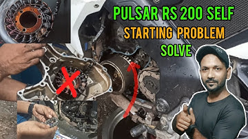 Pulsar rs200 SelF One Way Clutch Repair,pulsar rs200 self problem 😱