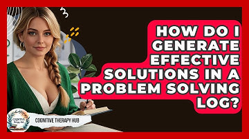 How Do I Generate Effective Solutions In A Problem Solving Log? - Cognitive Therapy Hub