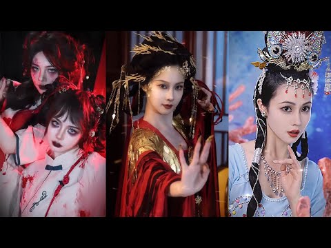 请勿眨眼，中式丧尸来袭～#妆前妆后 #中式 #中式恐怖  #妆容分享