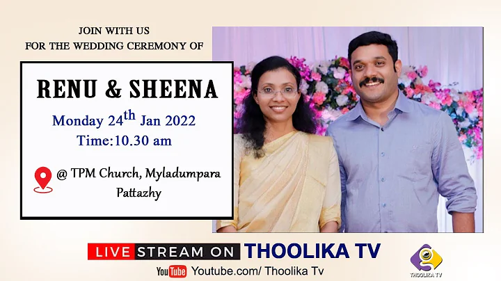 RENU & SHEENA || WEDDING CEREMONY || LIVE ON: THOO...