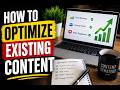 How To Optimize Existing Content | SEO for beginners | Sharqua Danish