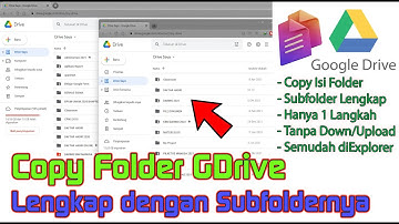 Hanya 1 Langkah, CARA CEPAT COPY FOLDER & SUBFOLDER GOOGLE DRIVE