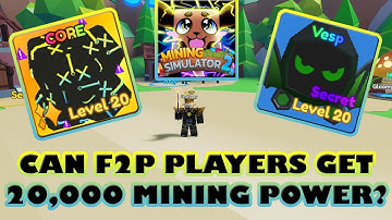 CAN F2P PLAYERS GET 20,000 MINING POWER? - Roblox Mining Simulator 2
