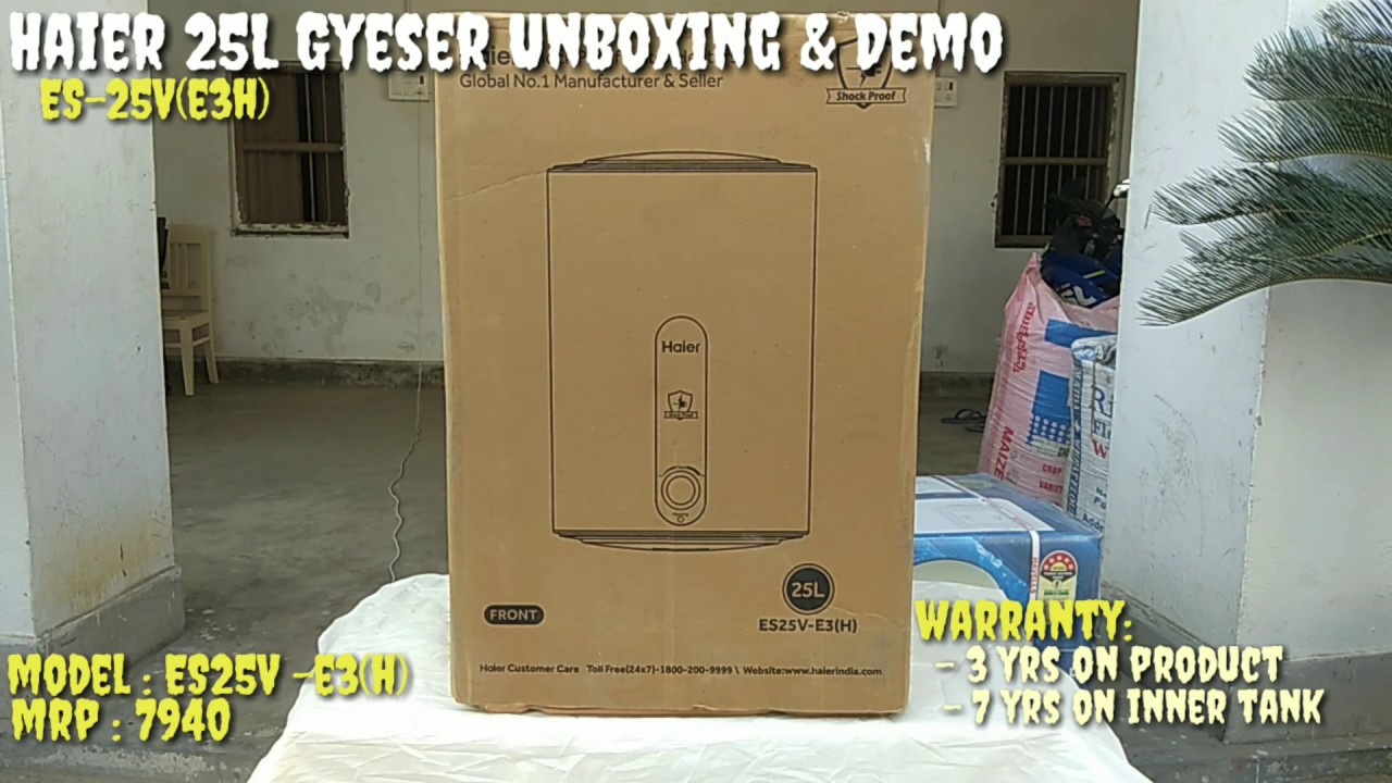 Best budget Haier 25 Litre Water Heater under 8000 #Unboxing#Detailed Info  - YouTube