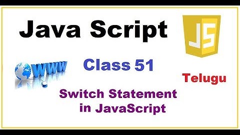 Switch Statement in JavaScript Telugu |  How do switch statements work | VLR Training Class 51