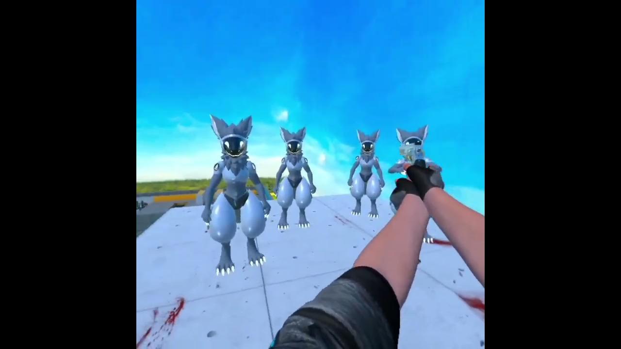 escaping and killing furrys in bonelab. #bonelab