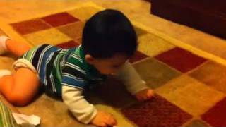 Evan starting to crawl
