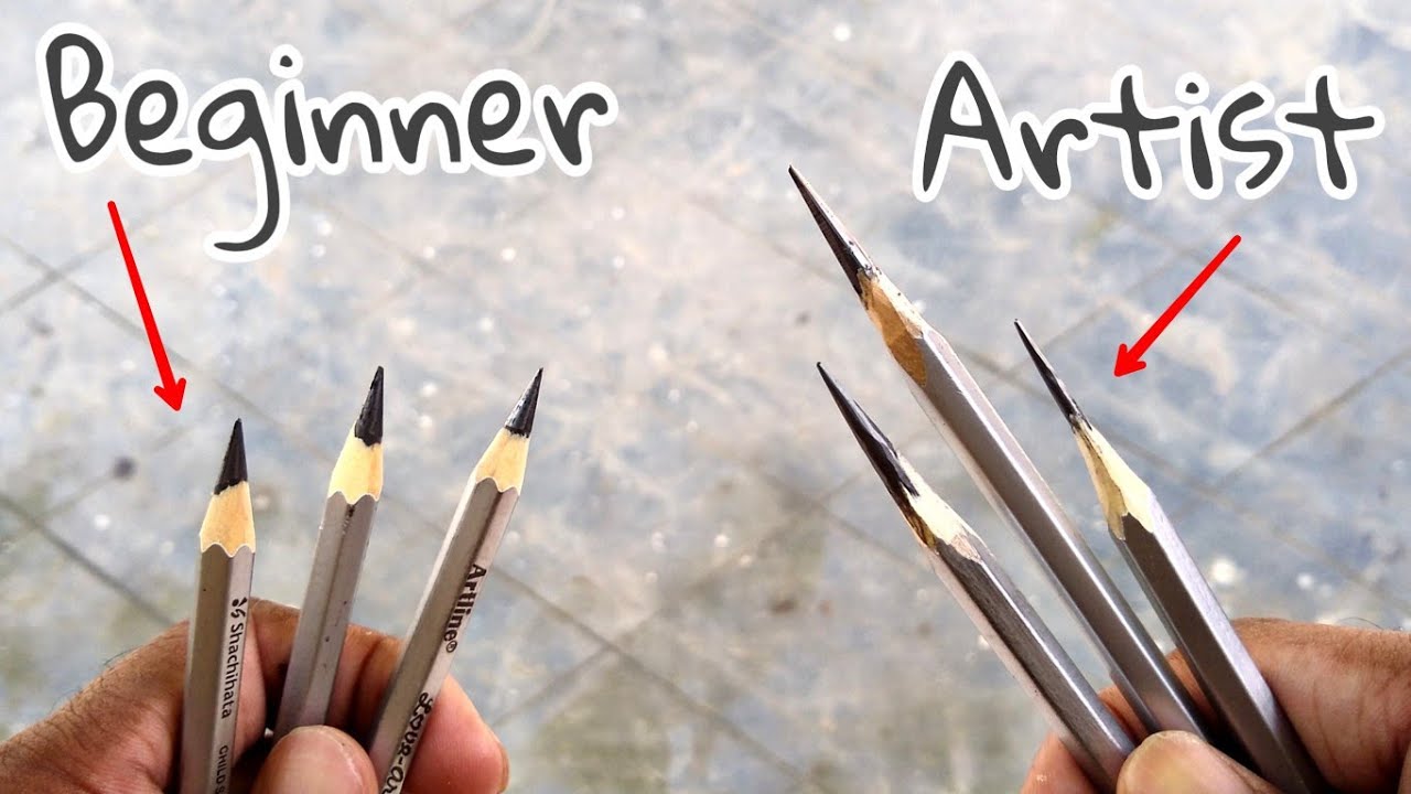 Basic Drawing Technique - How To Sharpen A Drawing Pencil 