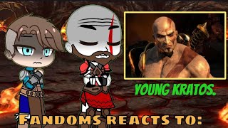 Fandoms reacts to: Young Kratos - Gacha Club reacts. ⚔️🔥