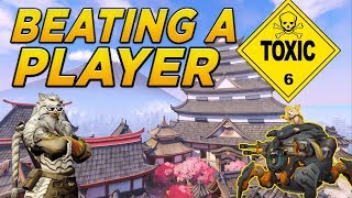 TOXIC TEAMMATE GETS BEAT (WINNING AGAINST A TOXIC OVERWATCH PLAYER)