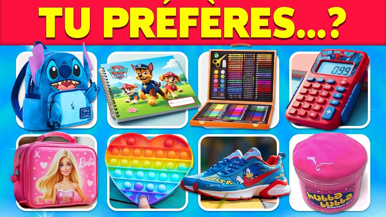 TU PRÉFÈRES...? Choisis ton MATÉRIEL SCOLAIRE 🎒🤑🌈 Trousse, Cahier, Sac, Stylos 🖊️🔥