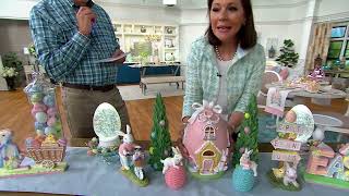 13" Illuminated Egg House with Bow by Valerie on QVC