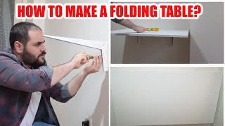 How To Make A Folding Table | DIY Wall Mounted Desk