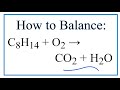 Balancing Combustion Reactions