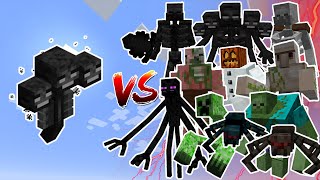 Wither VS Every Mutant Monster - Mob Battles In Minecraft