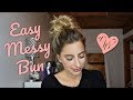 How To: A True Messy Bun Top Knot Tutorial - Quick & Easy!