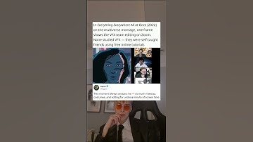 Thumbnail of In Everything Everywhere All at Once (2022) on the multiverse montage, one frame shows the VFX team
