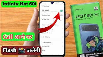 infinix hot 60i flashlight on Incoming Call | How To Call On Flashlight infinix hot 60i