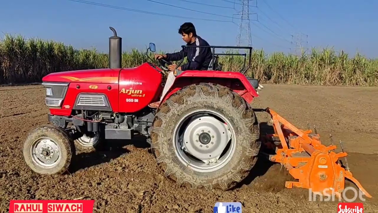 कितना डीजल लेगा 1 घंटे में महिंद्रा अर्जुन 555 अल्ट्रा वन शक्तिमान के 7फूटे रोटावेटर पर