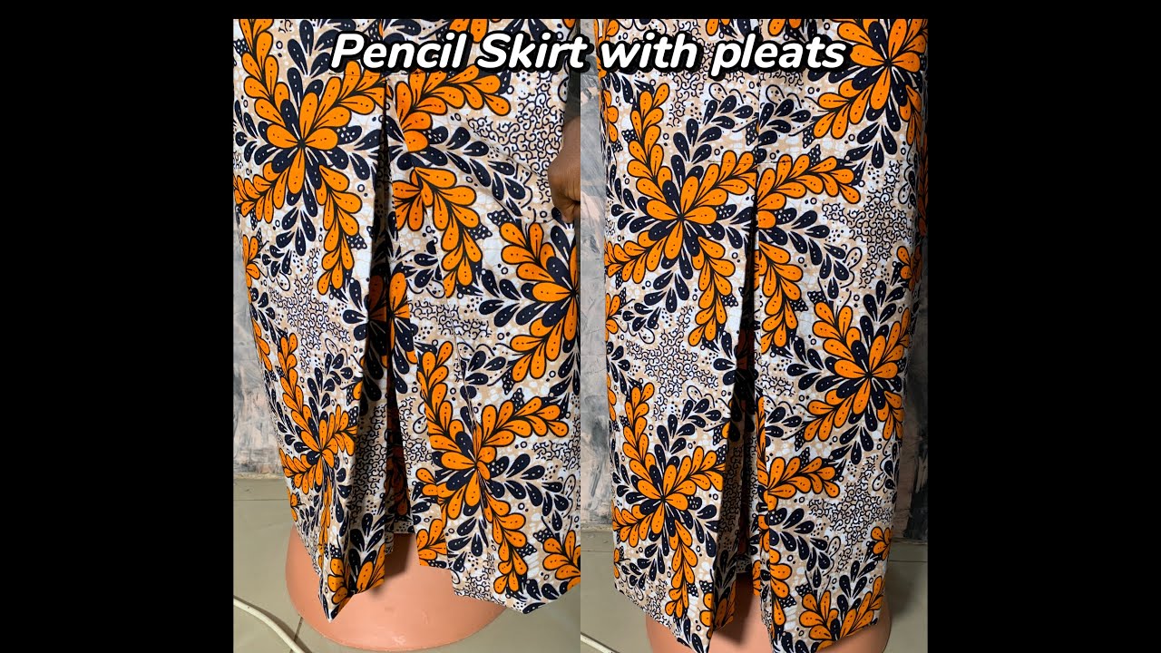 Юбка-карандаш с разрезными складками